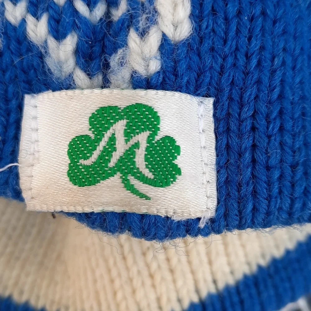 Vintage Moriarty Hat Ski Cap Knit Winter Beanie Hand knit Wool Unisex